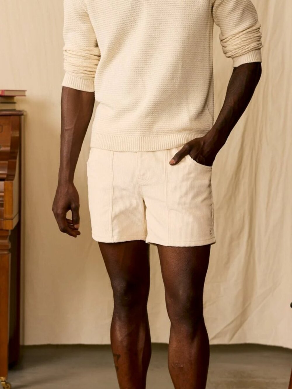 Dandy Del Mar the Corsica Corduroy Shorts in Scallop
